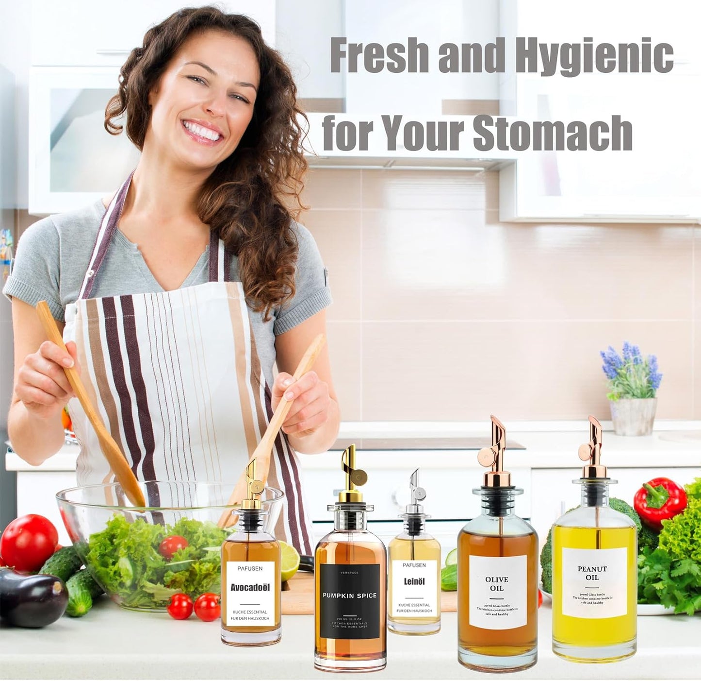 Pafusen 12 Pack Weighted Liquor Pour Spout, Auto Flip Olive Oil Dispenser Spout, Pour Spout for Liquor Bottles, Olive Oil Spout, Bottle Pourers for Alcohol Wine Syrup Home Bar Accessories Gold