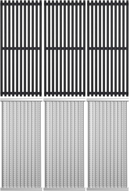 Cooking Grid Grates and Emitter Plates Replacement Parts for Charbroil Commercial Infrared 2 3 4 5 6 Burner Grills 463242515 466242515 463243016 463367016 466242516,G466-0025-W1A,Cast Iron
