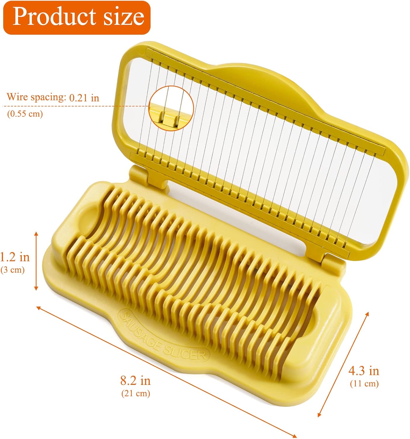 Banana Slicer Egg Slicer for Hard Boiled Eggs, Stainless Steel & Aluminium Wires Strawberry slicer Multipurpose Heavy Duty Dishwasher Safe Banana Cutter slicer