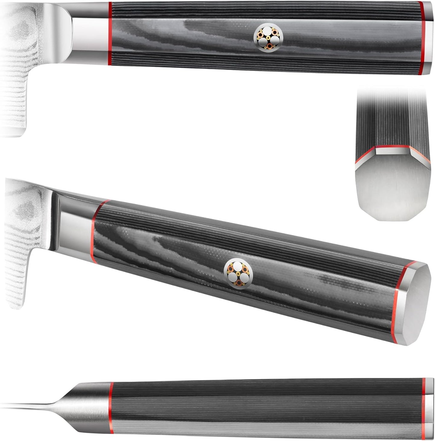 Cangshan YARI Series HUA Knife HUA Block Set, X-7 Damascus Steel, Ash Wood (12-Piece)