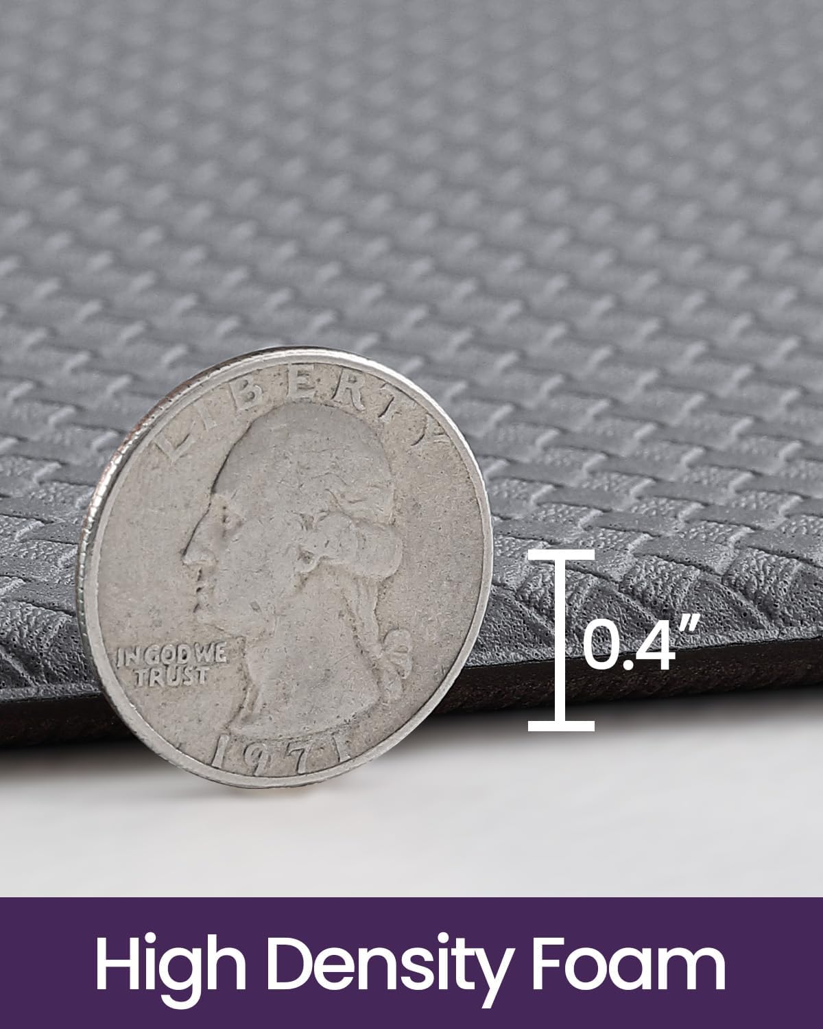 DEXI Kitchen Floor Mats Cushioned Anti Fatigue,17x29+17x59, Standing Runner Rug Waterproof, Comfort Memory Foam Padded for Front Sink Laundry Set of 2, Grey