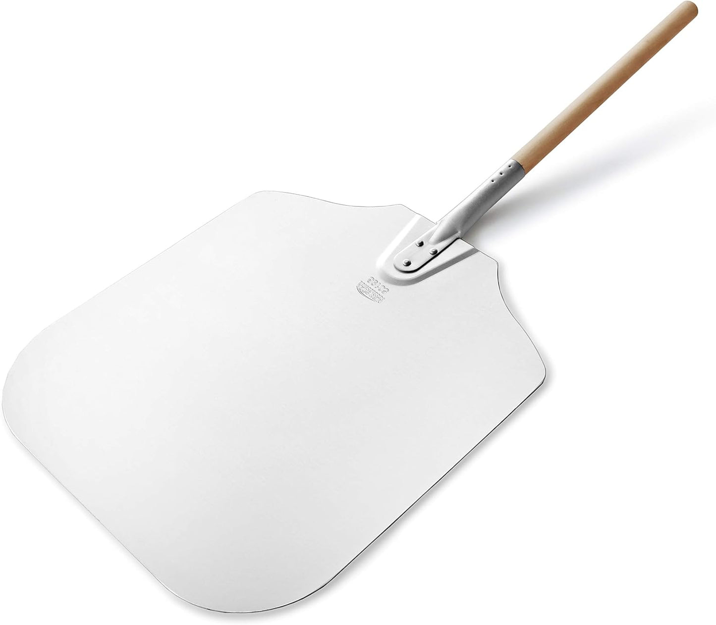 New Star Foodservice 50196 Aluminum Pizza Peel, Wooden Handle, 16 x 18 inch Blade, 36 inch overall