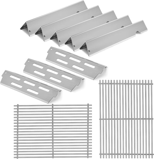 Kalomo Grill Grates Parts for Weber Genesis II E-310, S-310, E-315, E-330, E-335, S-335, LX S-340, E-340, 66802, 66795 18”Flavorizer Bars Stainless Steel Grids BBQ Gas Grill Replacement Parts