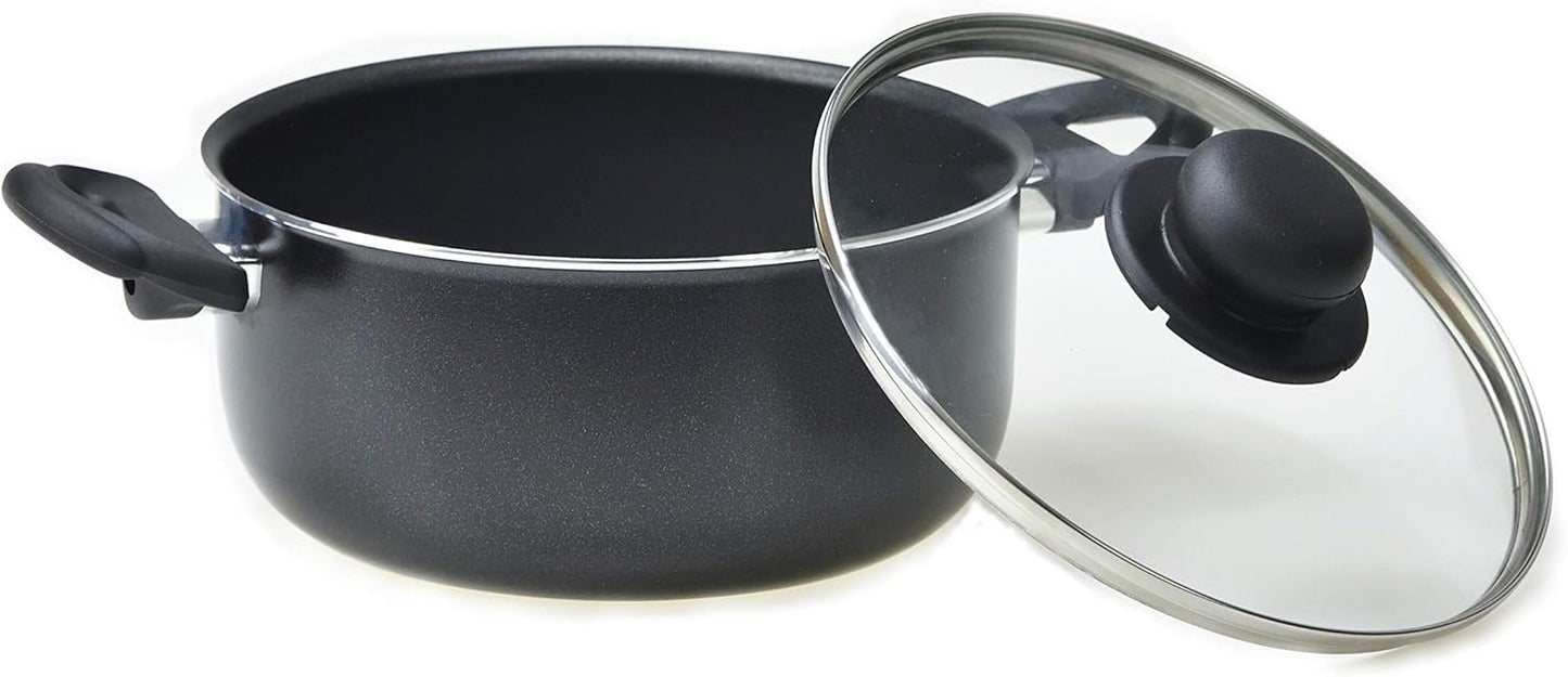 RAVELLI Italia Linea 30 Non Stick Dutch Oven with Glass Lid (5 Quart)
