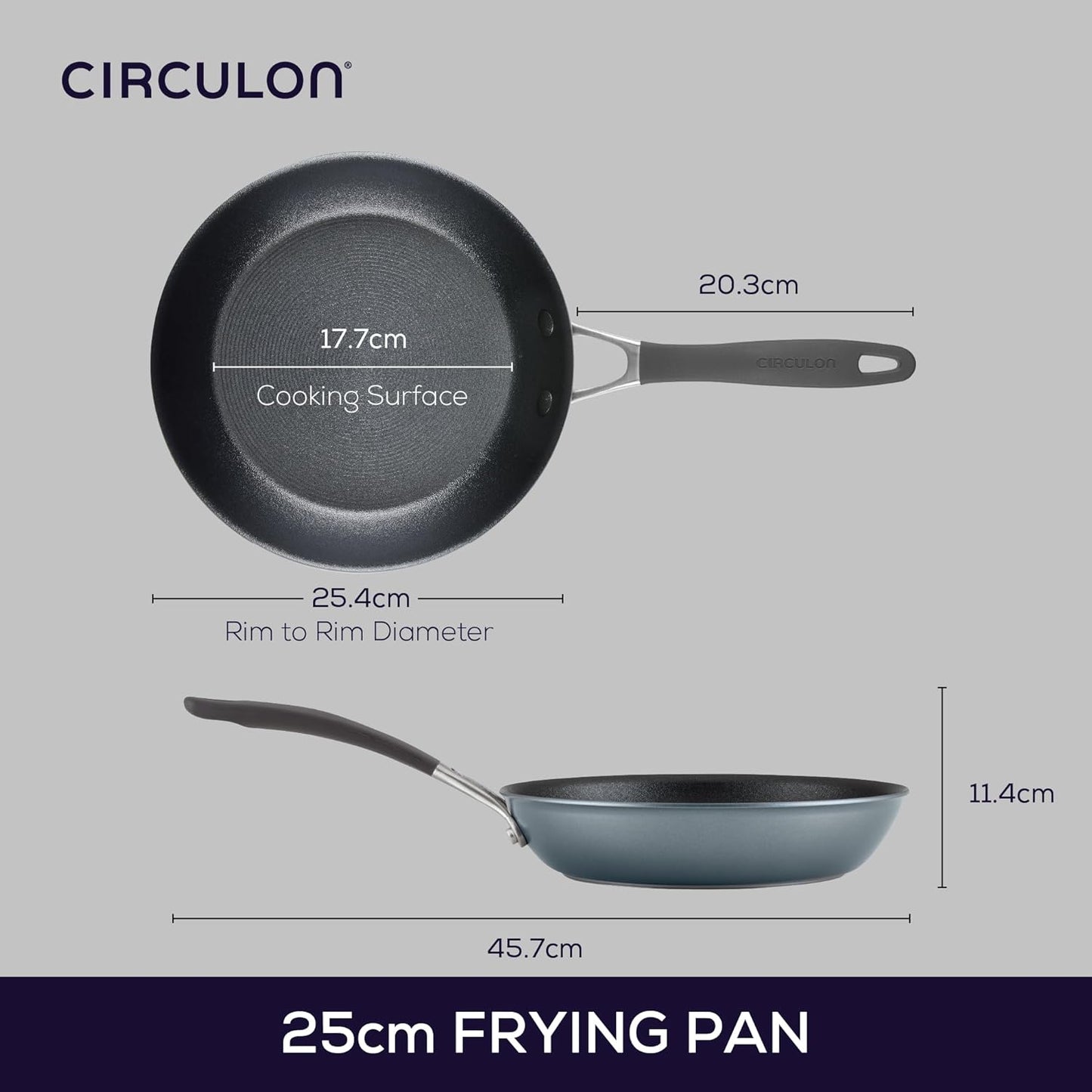 Circulon A1 Series with ScratchDefense Technology Nonstick Induction Frying Pan/Skillet, 10 Inch, Graphite
