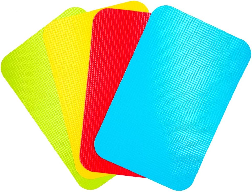 Small Flexible Plastic Cutting Board Mats, 2 Pack Cutting Boards Mats With Food Icons, Gripped Back and Dishwasher Safe, Set of 4,7.5x11.4inch (2)