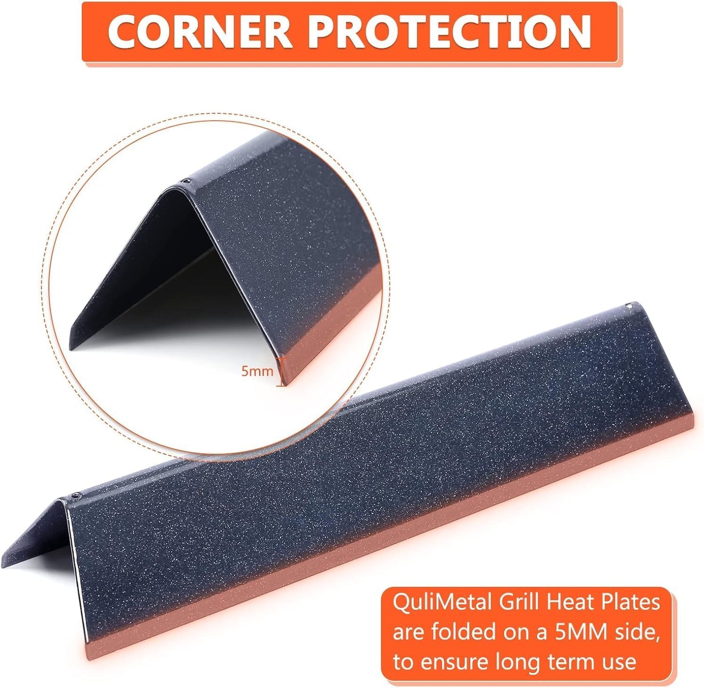 QuliMetal 7635 7637 Grill Replacements for Weber Spirit E-210, Spirit 200, GS4 Spirit II 200, Spirit II E-210 Series Grills with Front-Mounted Control, 15.3" Flavorizer Bars & 17.5" Grates