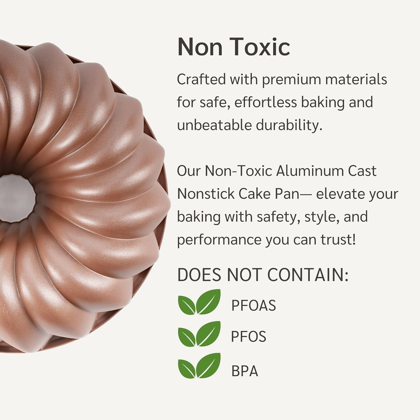 10 Cup Fluted Tube Cake Pan Nonstick, PFOA Free Fluted Cake Pan for Baking, Pound Cake Mold for Oven, Cake Molds And Cake Pans, Tube Mold, Pound Tin