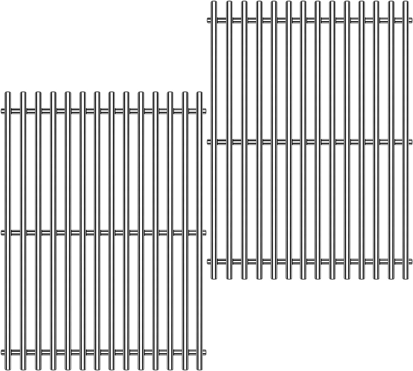 9MM 15" Stainless Steel Grill Grates for Weber Spirit E-210 Spirit E/S 200 & 210 Genesis Silver A Spirit 500 Gas Grill with Side Control Panel for Weber 7522 65905 65904 Spirit 200 Series