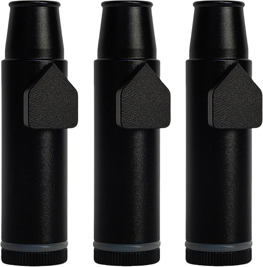 OMO Metal Ieak-proof Bottle (2nd Generation Upgrade Version) (Black）Portable Pepper Shaker (3 pack)