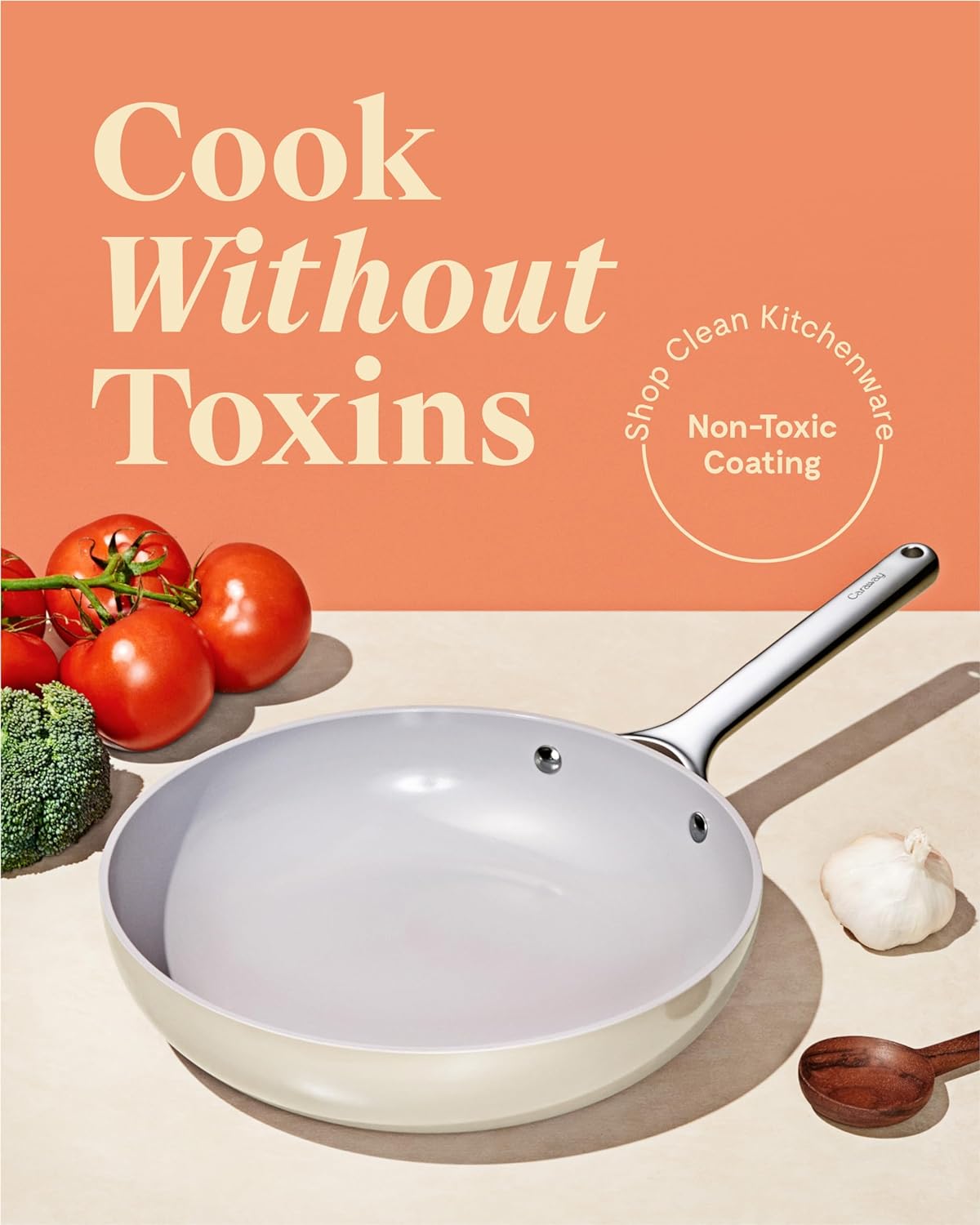 Caraway Nonstick Ceramic Mini Fry Pan (1.05 qt, 8") - Non Toxic, PTFE & PFOA Free - Oven Safe & Compatible with All Stovetops (Gas, Electric & Induction) - Perracotta