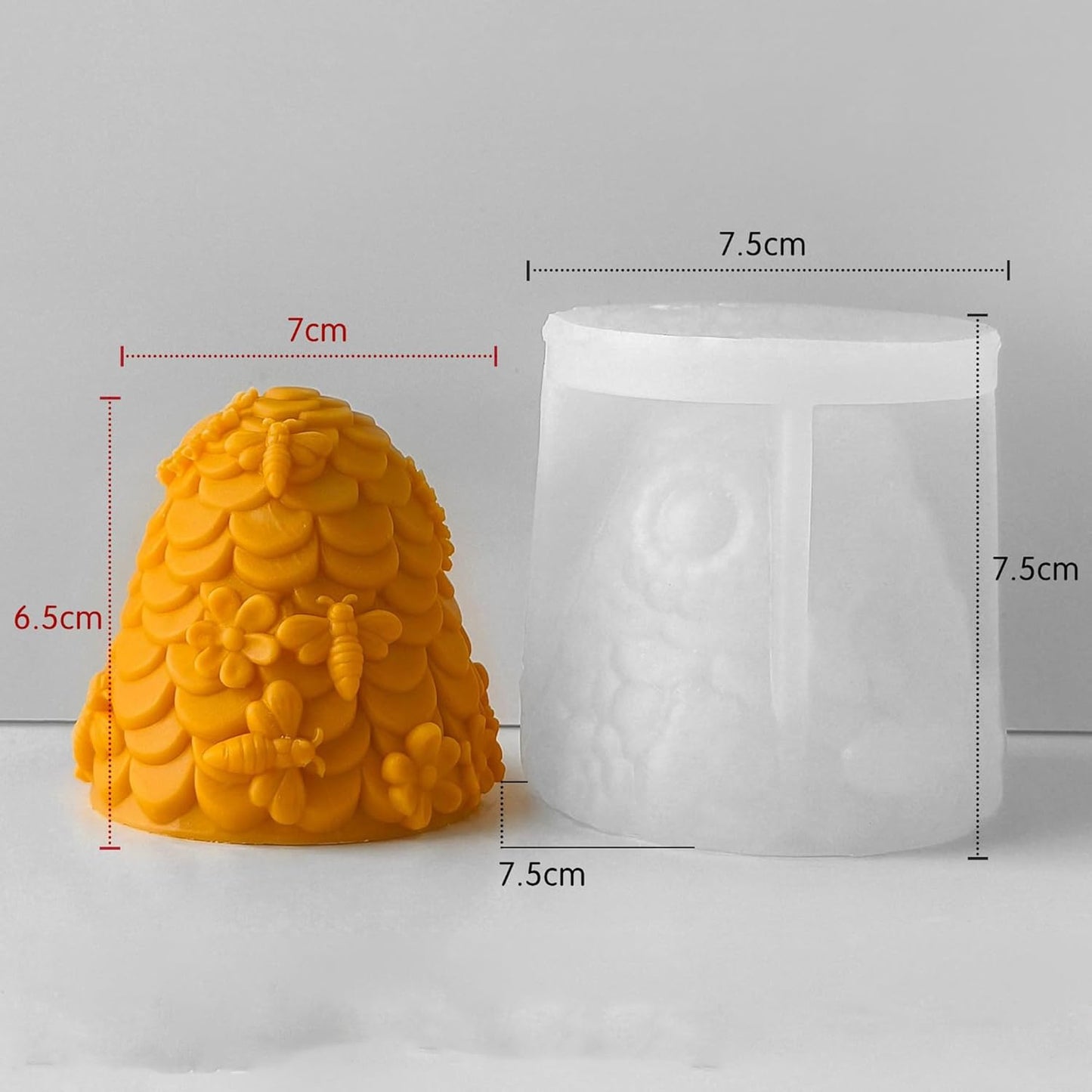 Honeybee Honeycomb & Animal Candle & Resin Casting Molds - 3D Silicone Molds for Candle Making & Jewelry Resin Craft Supplies