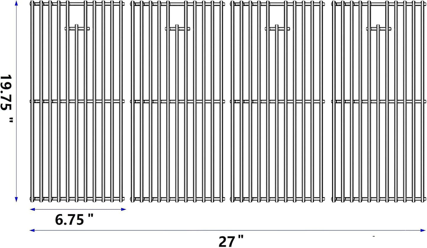 17/17.5/19.5 Inch Stainless Steel Grill Grates for Chargriller Akorn 2121, 2123, 2222, 2828, 3001, 3030, 3725, 4000, 5050, 5252, 5650, 9020, Replacement 19 3/4 Inch * 27 Inch
