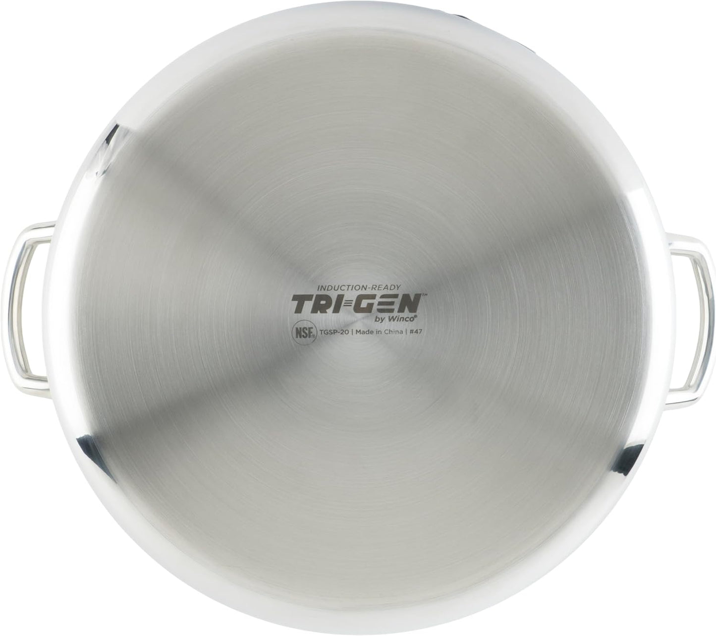 WINCO Tri-Ply Stock Pot, 20-quart, Silver