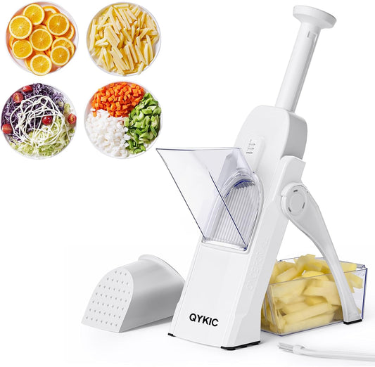 Safe Mandoline Slicer,Vegetable Potato Slice Food Cutter for Kitchen,Thickness Adjustable Upright Veggie Chopper for Fast Meal prep