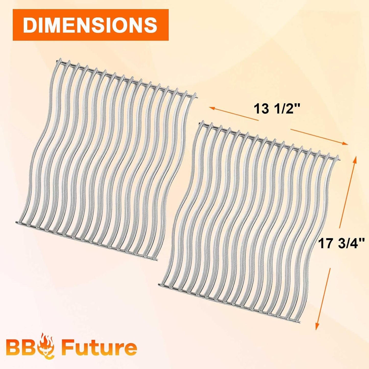 MixRBBQ Grill Replacement Parts for Napoleon Prestige 500 and Built-in Prestige 500, Stainless Steel 7-Pack Heat Plates, 4-Pack Burner and 2-Pack Grate Grid for Napoleon