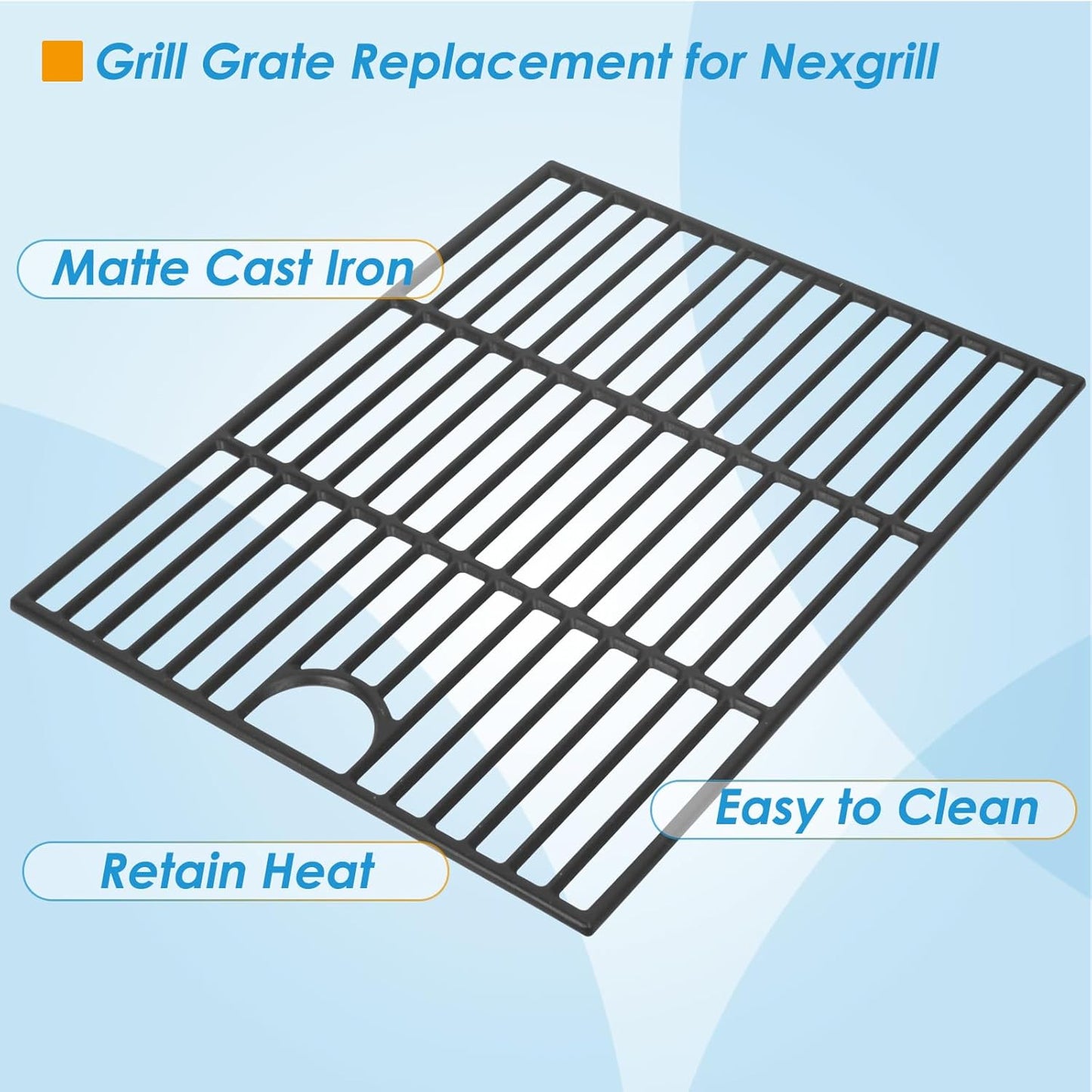 17" Grill Grates for Nexgrill 4-Burner 720-0830H 720-0783E Nexgrill Replacement Parts 5 Burner 720-0888N 720-0888 720-0697, Cooking Grate Grill Parts for Kenmore, Uniflame and More