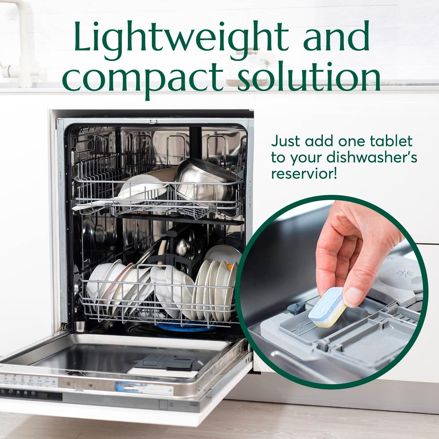 CLEANOMIC Dishwasher Pods (32 Eco Tabs) Soap Detergent, No Harsh Ingredients, Individually Wrapped - Lemon Fresh