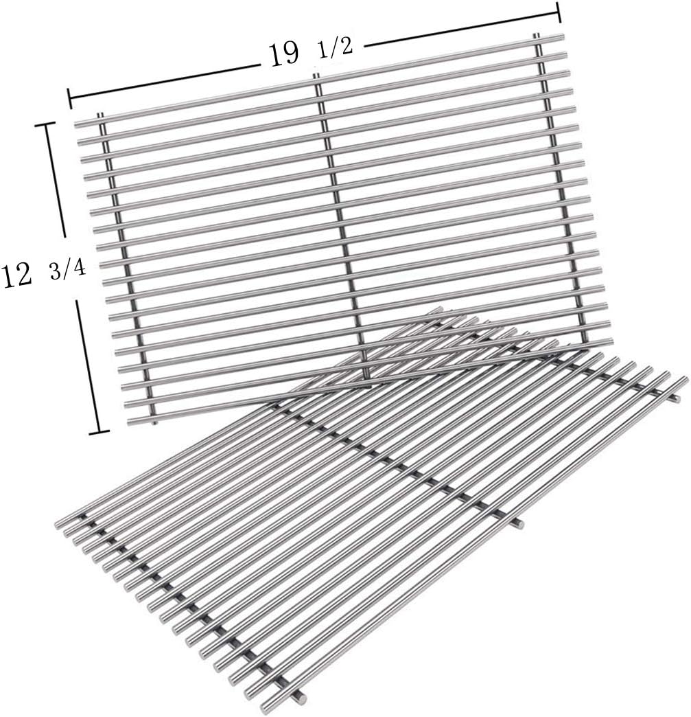 SG528(2-Pack) 19 1/2" 18 Cross rods Stainless Steel Cooking Grates for Weber Genesis E-310 E-320 E-330 S-310 S-320 S-330 EP-320 ESP-310 ESP-320 Gas Grills,DCS and Uniflame Gas Grill Models