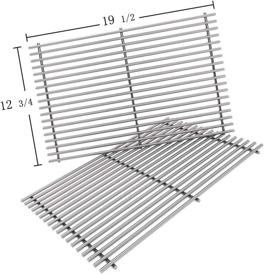 SG528(2-Pack) 19 1/2" 18 Cross rods Stainless Steel Cooking Grates for Weber Genesis E-310 E-320 E-330 S-310 S-320 S-330 EP-320 ESP-310 ESP-320 Gas Grills,DCS and Uniflame Gas Grill Models