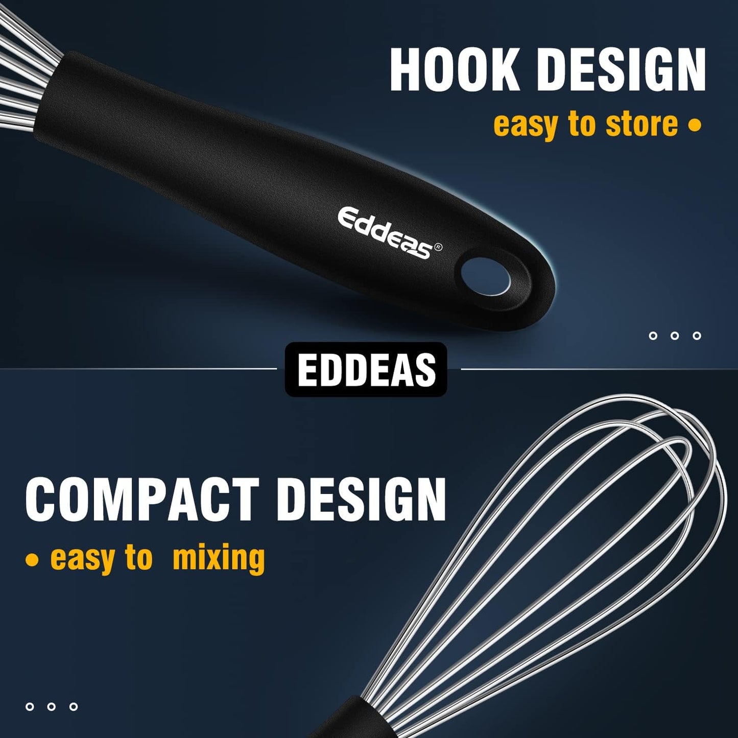 Mini Whisks - Small Whisks （7 and 5.5 inch ）Stainless Steel,Kitchen Balloon Whisk, Sturdy Wires ＆ Strong Handles,Suitable for Egg, Espresso, Hot chocolate, sauces