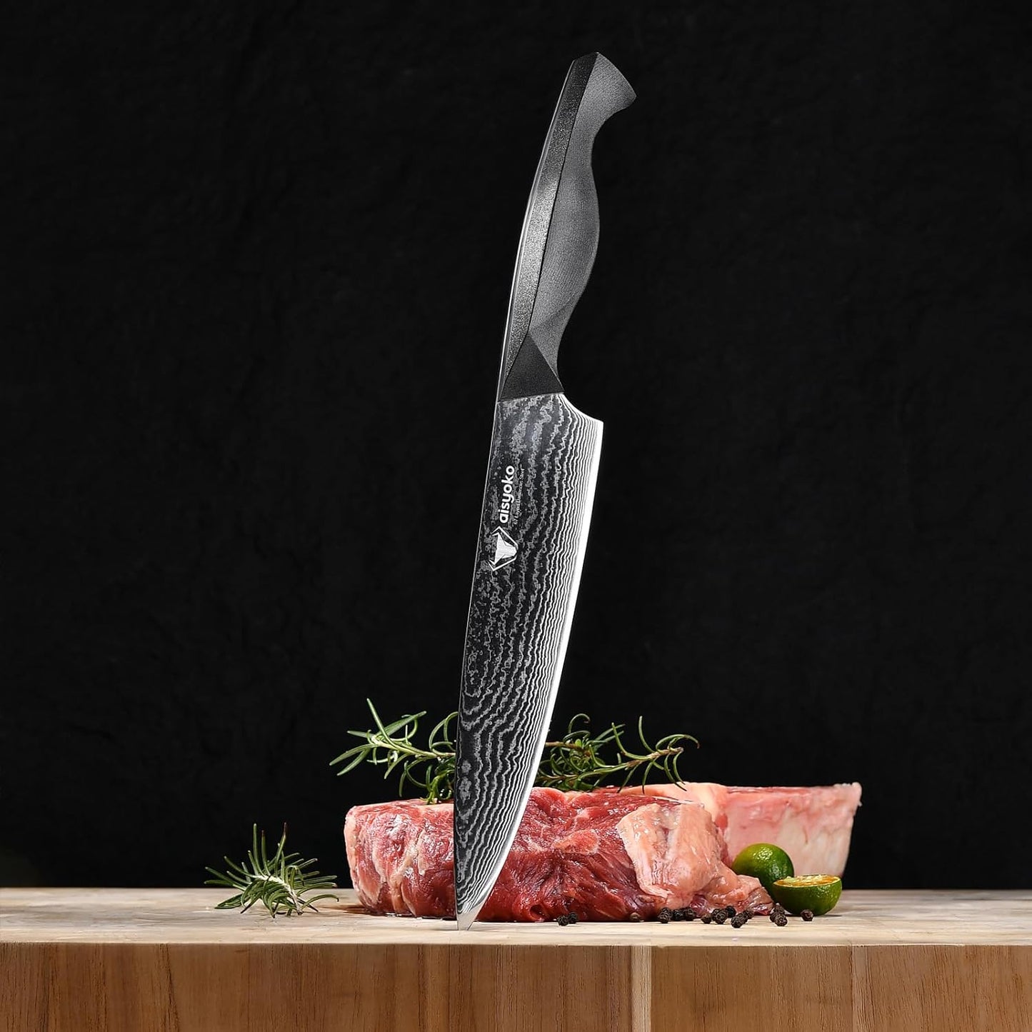 Professional Chef Knife 8 "Damascus Kitchen Knife 8C High carbon stainless steel Super sharp,Ergonomic Full Tang ABS Anti-Skid Handle utility knife Japanese Cooking Knife with Luxury Gift Box