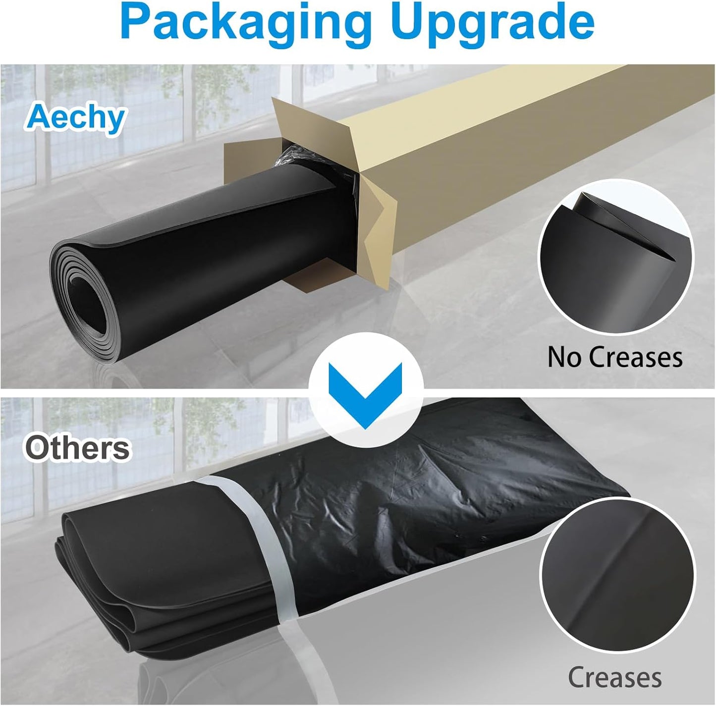 AECHY Silicone Mats for Kitchen Counter 47"x23.6"x0.08”, Largest Heat Resistant Mat Shipped Rolled Up Kitchen Island Silicone Countertop Protector Mat Nonslip Extra Large Counter Mat, Black