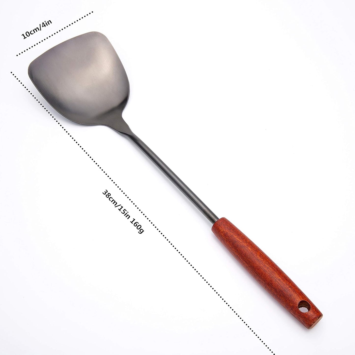 FJNATINH Wok Spatula 15 inches Spatulas for Wok, Stainless Steel Metal Wok Spatulas for Kitchen Use Cooking Utensils Spatula for Cooking Cast Iron