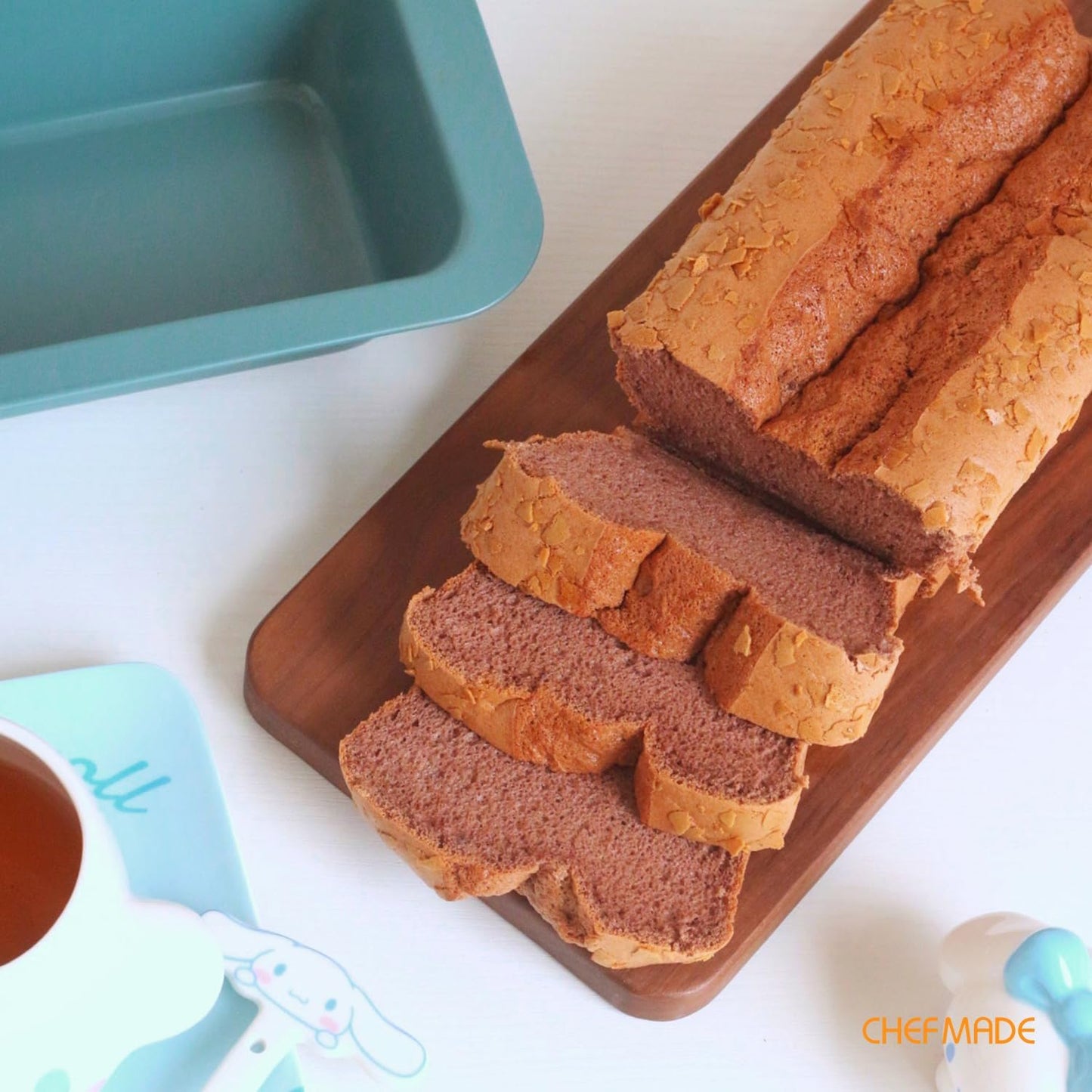 CHEFMADE Bread Loaf Pan, 8.5" x 4.5" Nonstick Meatloaf Pan, Bakeware for Oven Baking，Homemade Bread （Green）