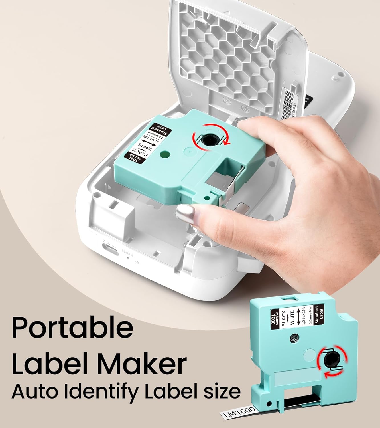 Label Maker Machine with-Tape, Handheld Rechargeable Label Maker with Keyboard, Simple Portable Labeler Machine with Backlit Screen, Labeling Machine for School Home Storage Office Organizing