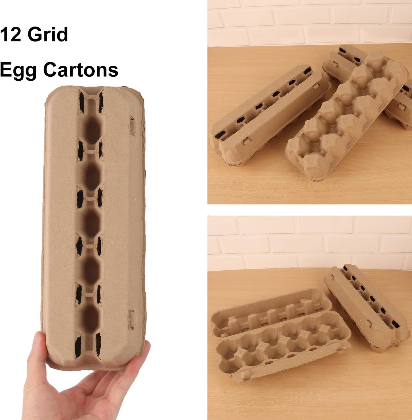 25 Pack Egg Cartons Bulk, Cardboard Egg Crates for Secure Eggs Storage, Egg Cartons Bulk for Fresh Eggs - Perfect for 12 Count (1 Dozen) Large Eggs
