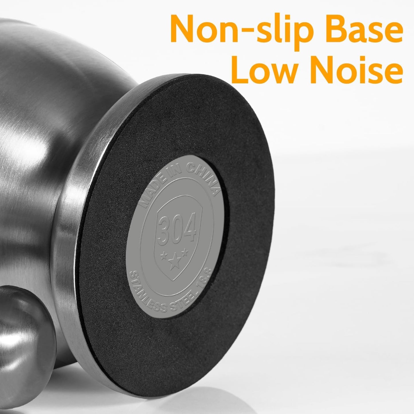 Mortar and Pestle, Sopito 18/8 Stainless Steel Spice Grinder Pill Crusher with Lid for Crushing Grinding Ergonomic Design with Anti Slip Base and Comfy Grip