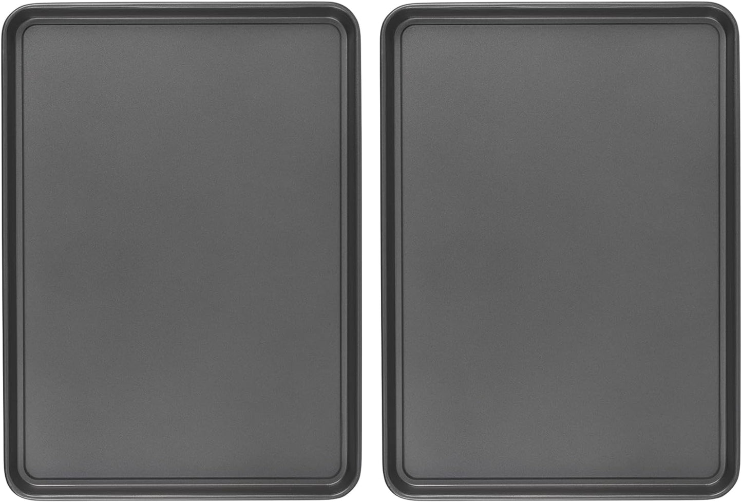 GoodCook Everday Nonstick Carbon Steel 15” x 21” Baking Sheet Set, 2 Pack – Extra-Large Carbon Steel Cooking Pans, Bakeware Set, Cookie Sheets for Baking, Oven Pan Set