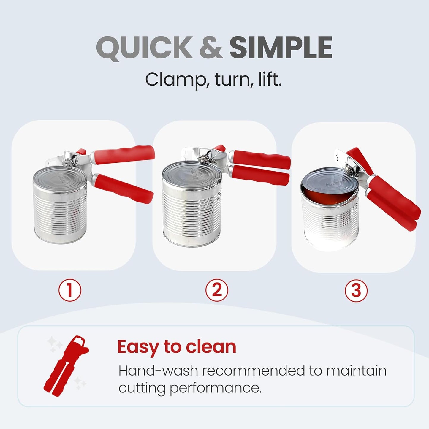 Zulay Kitchen Manual Can Opener with Bottle Opener with Turn Knob