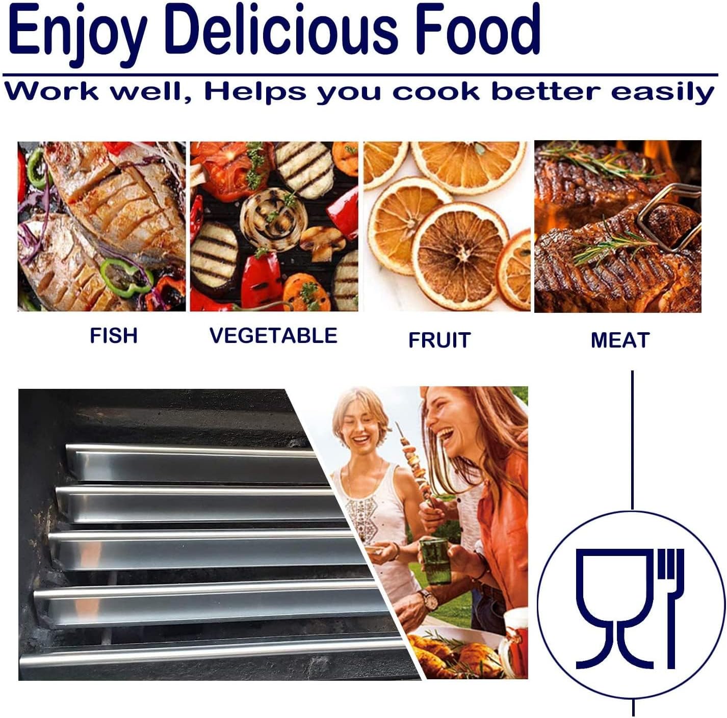 Grill Parts for Weber Genesis e330 Grill Parts, for Genesis E310 E320 E330 S310 S320 S330 EP310 EP320 EP330 Sear Burner, 4 Burner Tubes 5 Flavor Bars 2 Heat Deflectors Weber 62752 7620 7622 7621