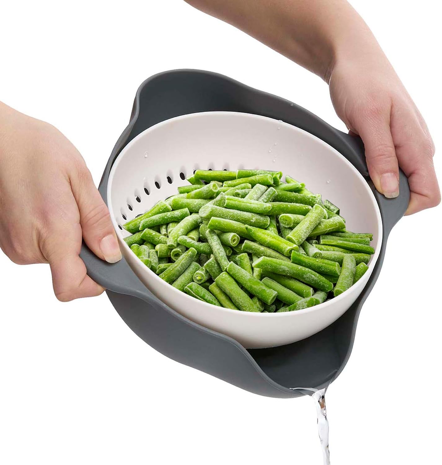 HIC Kitchen Rinse and Drain Colander Bowl, BPA Free