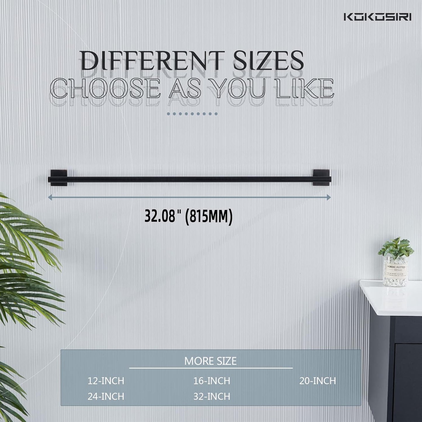 KOKOSIRI Bathroom Towel Bar 32'' Towel Holder for Bath Kitchen Cabinet Towel Rails 32 Inch, 2 Pack Oil Rubbed Bronze Stainless Steel B4005ORB-L32-P2