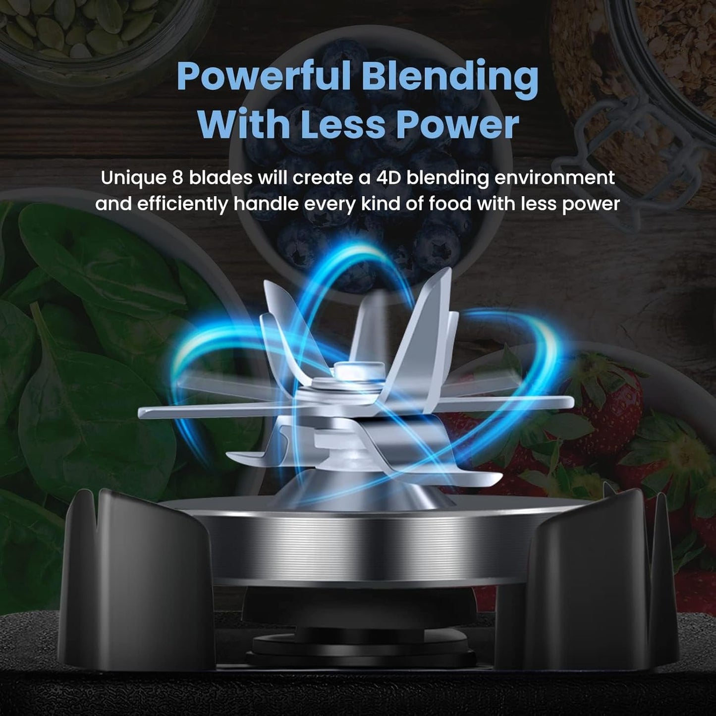 SYBO Commercial Professional Blender With Quiet Shield, Easy to Clean, Dishwasher safe, Heavy-Duty 1400W High-Speed 28000RPM, 48oz/1.5pt, for Juice, Ice Shakes, Smoothies, Frozen Dessert