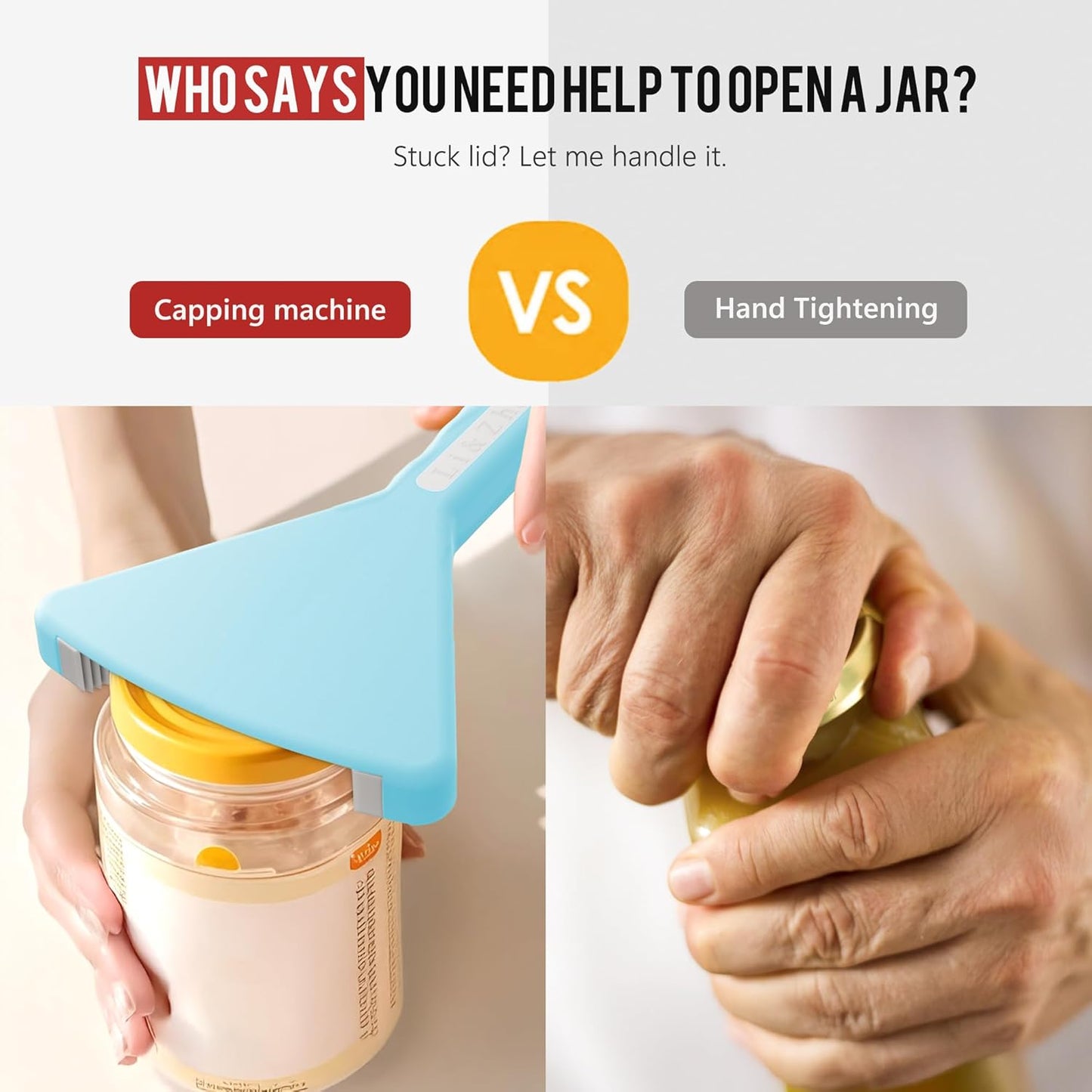 Li & Zhao Jar Opener Gripper for Weak Hands - Jar Lid Opener Grip Jar Opener Beer Bottle Opener Swing Away Can Opener Easy Twist Off Lid for Seniors with Arthritis Kitchen Gadgets(Blue)