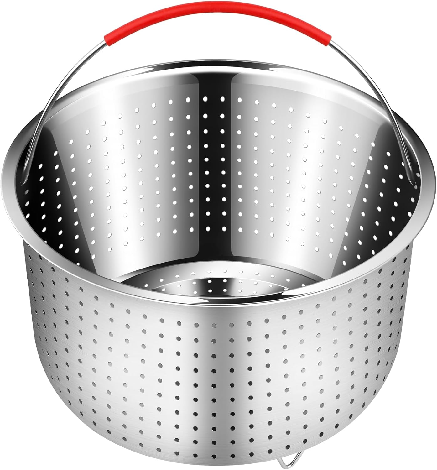 REDANT Steamer Basket for Instant Pot Accessories 3 qt - Strainer and Colander for Kitchen - Stainless Steel Vegetable Steamer for Cooking Broccoli, Pasta, Quinoa - with 2 Silicone Gloves, 3 Quart