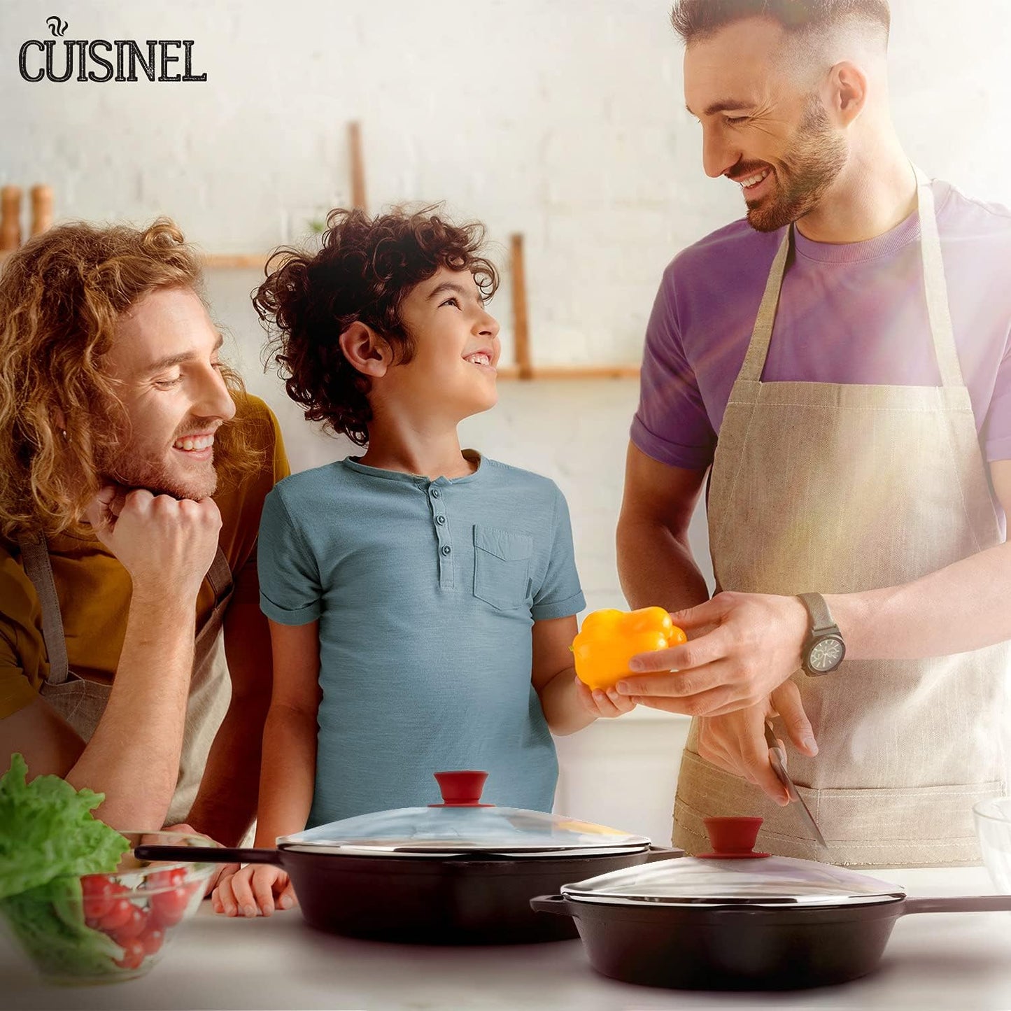 Glass Lids Set - 10" + 12"-Inch / 25.4cm + 30.48cm / 264mm + 308mm - Compatible with Lodge Cast Iron - Fully Assembled Tempered Replacement Cover - Oven Safe for Skillets Pots Pans: Universal Cookware