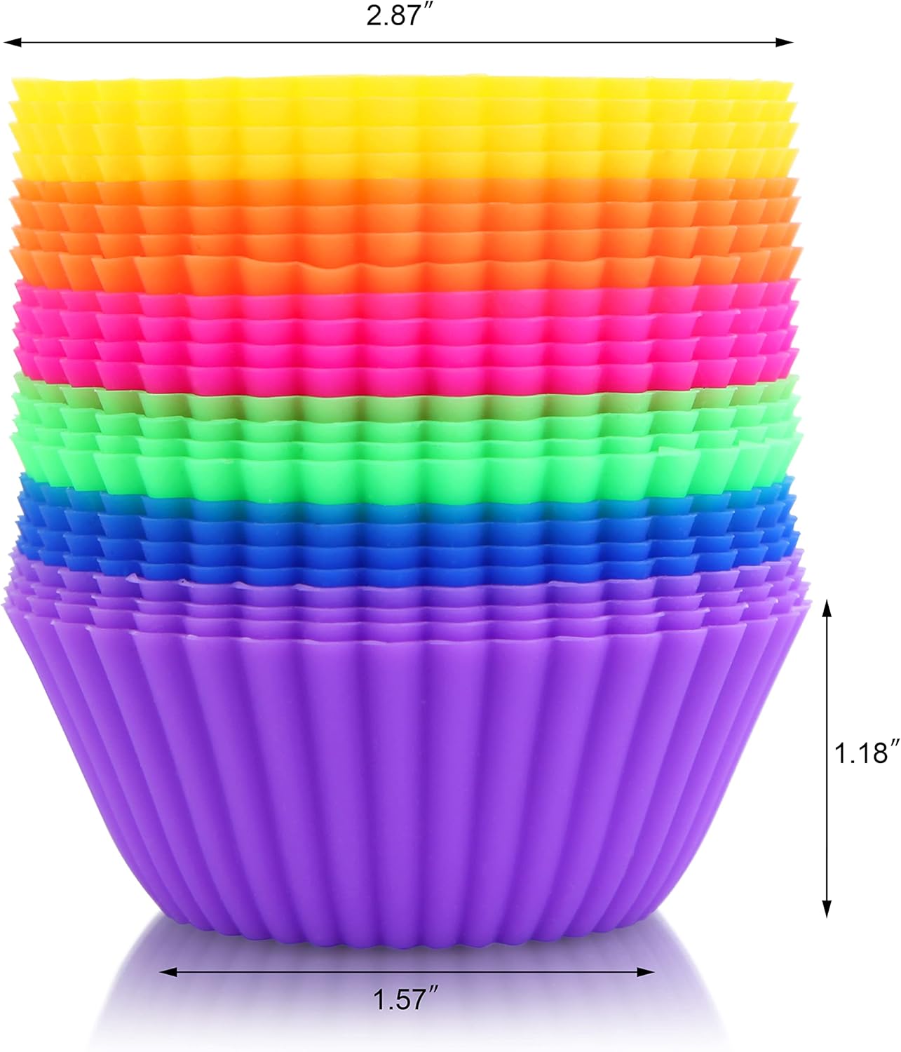 New Star Foodservice 44270 Reusable Silicone Baking Cups and Cupcake Liners, Set of 24