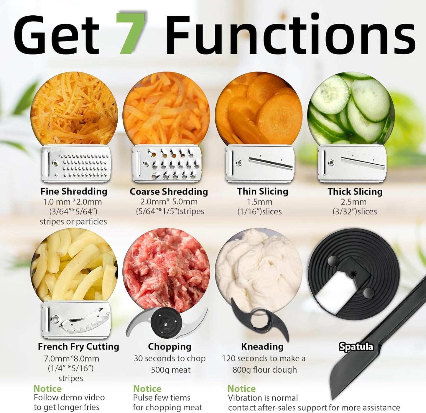 14-Cup Lemon Slicer Food-Processor - Large Feed Chute, 13 Speeds & Pulse, 3 Programs，Cheese Shredding, Cutting Fries, Meat Chopping, Shredding and Slicing, Mixing and Doughing, for Home Use