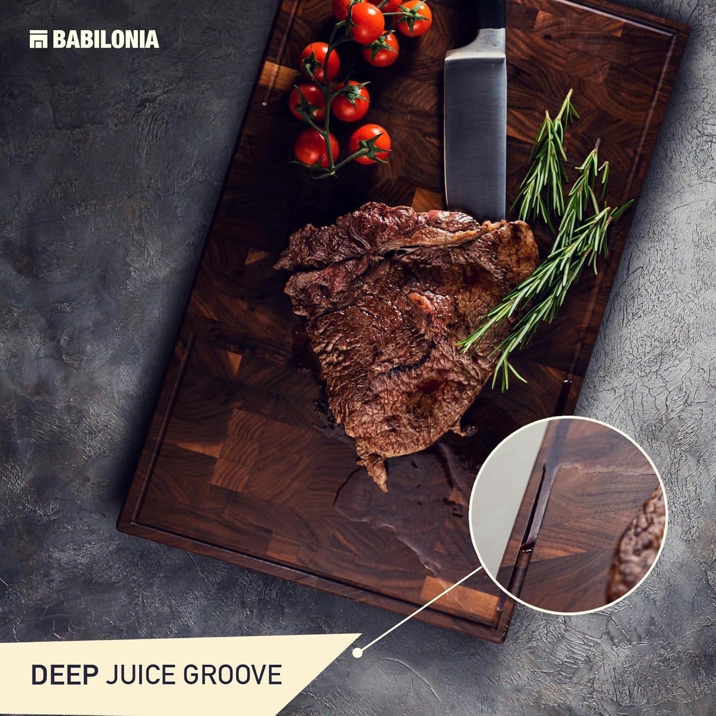 American Black Walnut Cutting Board (ExtraThick 1.7"), Premium Quality & Professional Butcher Block. Heavy Duty End Grain Wood Chopping Board 19.7"L x 12.2"W (Oil bottle & Plate included)