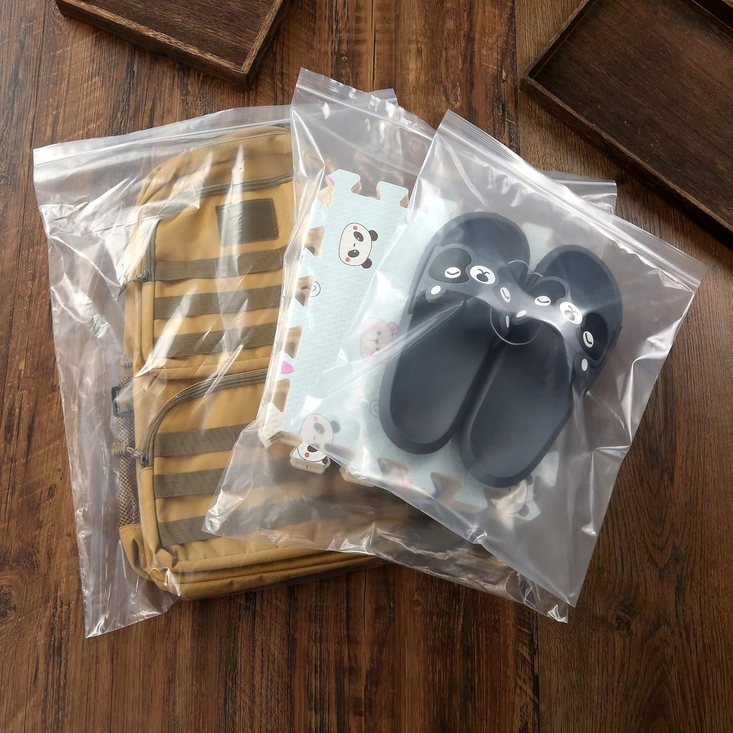 18" x 23" Large Clear Zip Storage Plasic Bags 5 Gallon Reclosable P Bags With Zipper Thick 3Mil for Product Storage, Freezer Bag-30 Count