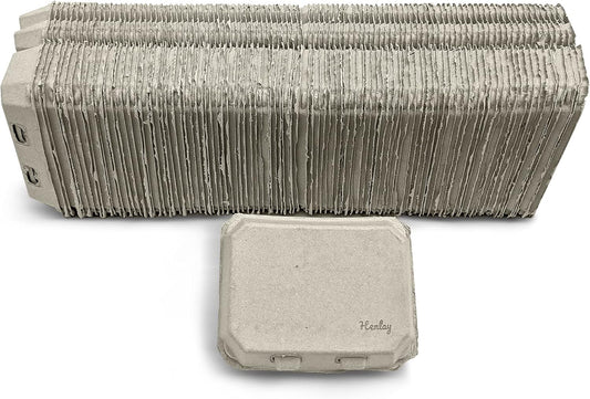 Half Dozen Blank Egg Cartons – 6-Pack Flat Top Half-Dozen Holder, Recyclable Pulp, Ideal for Farm-Fresh Eggs, DIY Custom Labeling, Eco-Friendly Storage - 100 Pack