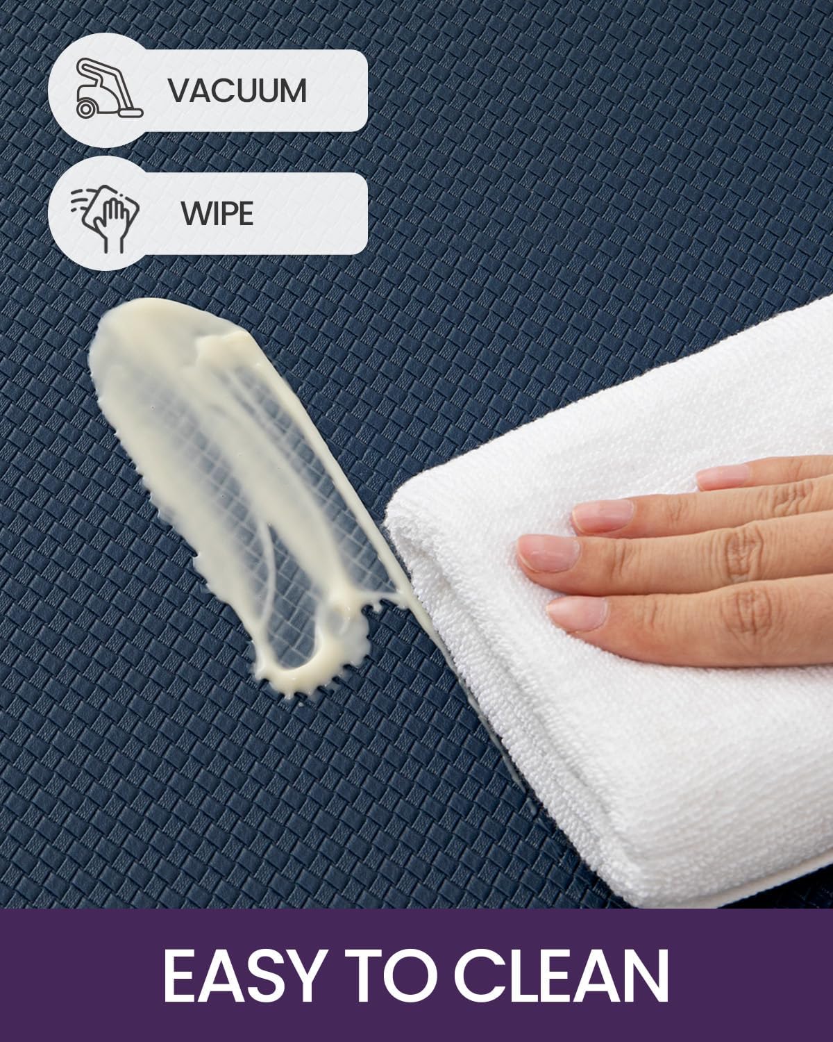 DEXI Kitchen Floor Mats Cushioned Anti Fatigue,17x79,Long Standing Runner Rug Waterproof, Comfort Memory Foam Padded for Front Sink Laundry, Navy