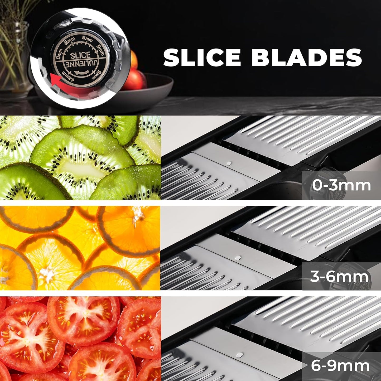 ZHANG XIAO QUAN SINCE 1628 Mandoline Food Slicer for kitchen, Adjustable Stainless Steel Mandoline Vegetable slicer Julienne, Onion Potato Chip French Fry vegetable slicer