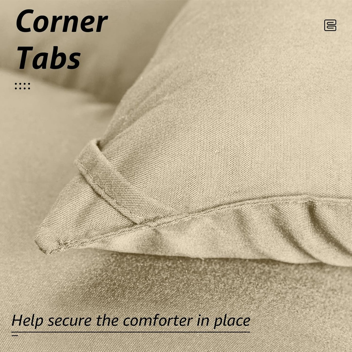 HYLEORY All Season Twin Size Bed Comforter - Cooling Down Alternative Quilted Duvet Insert with Corner Tabs - Winter Warm - Machine Washable - Beige