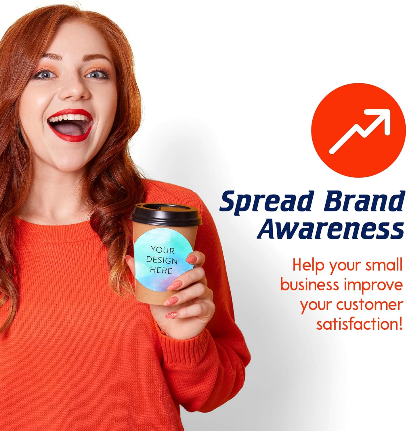 100 Custom Vinyl Stickers - Upload Your own Image, Text, Design, Logo - Personalized Logo Labels for Handmade, Packaging, Bottle, Jars, Candle, Brand Stickers (Sky Blue, 5x5)